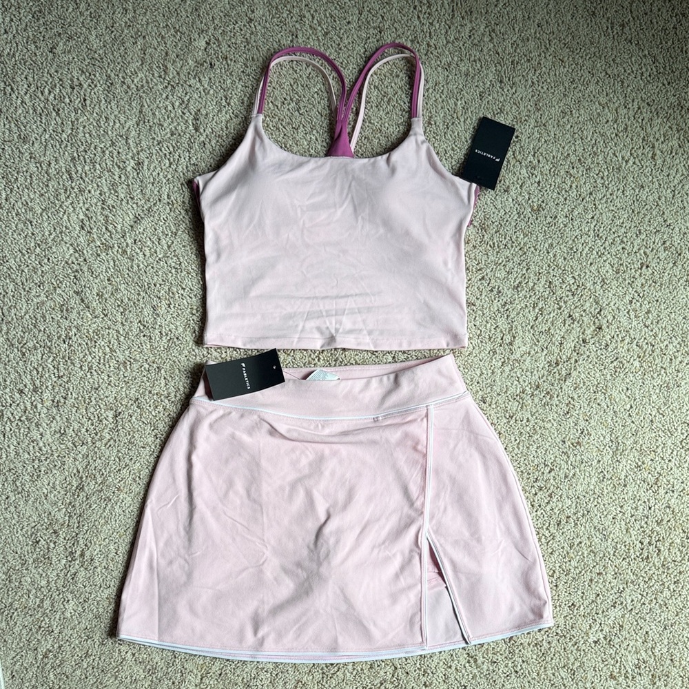 Fabletics Blush Pink Athletic Skort with Side Slit
